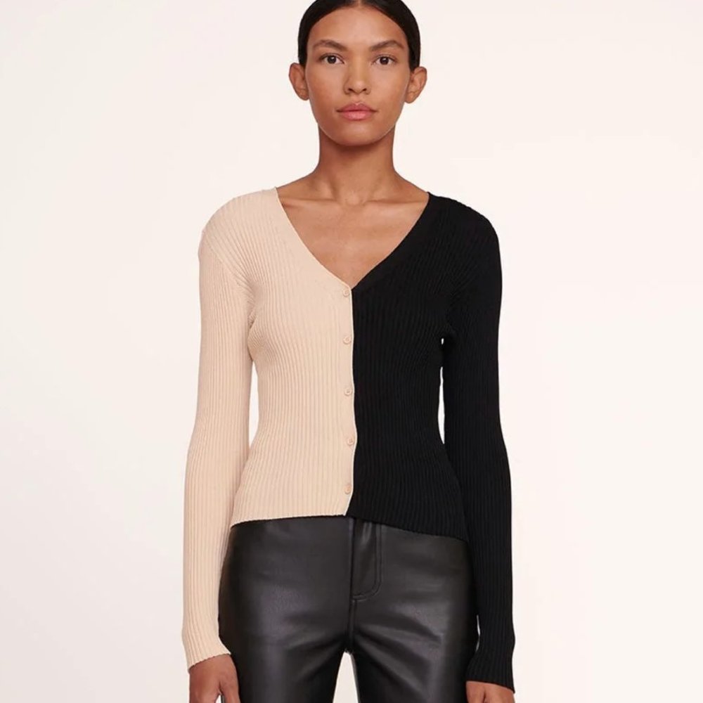 STAUD Shoko Cargo Colorblock Cardigan